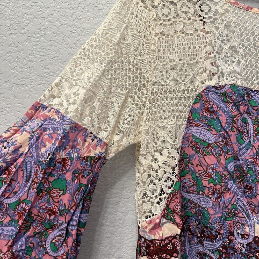 Floral Patchwork Boho Top - Picture 7 of 14